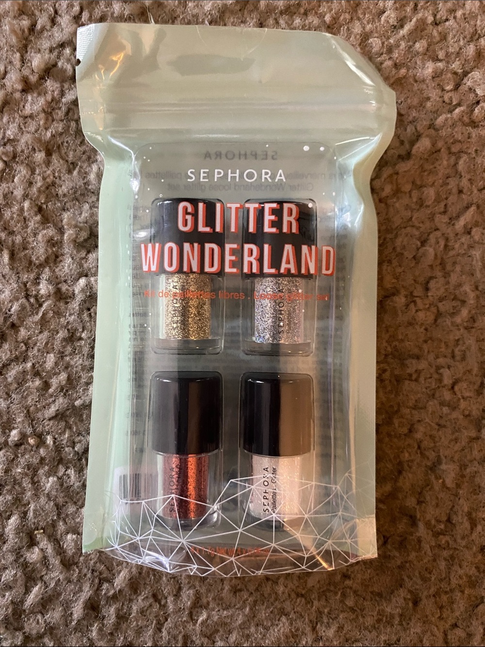 Sephora Glitter Wonderland Loose Eyeshadow Set - Gold, Silver, Copper, White